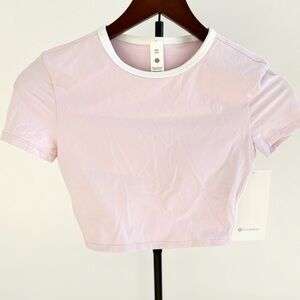 NWT Lululemon Athletica Light Pink Crop Top